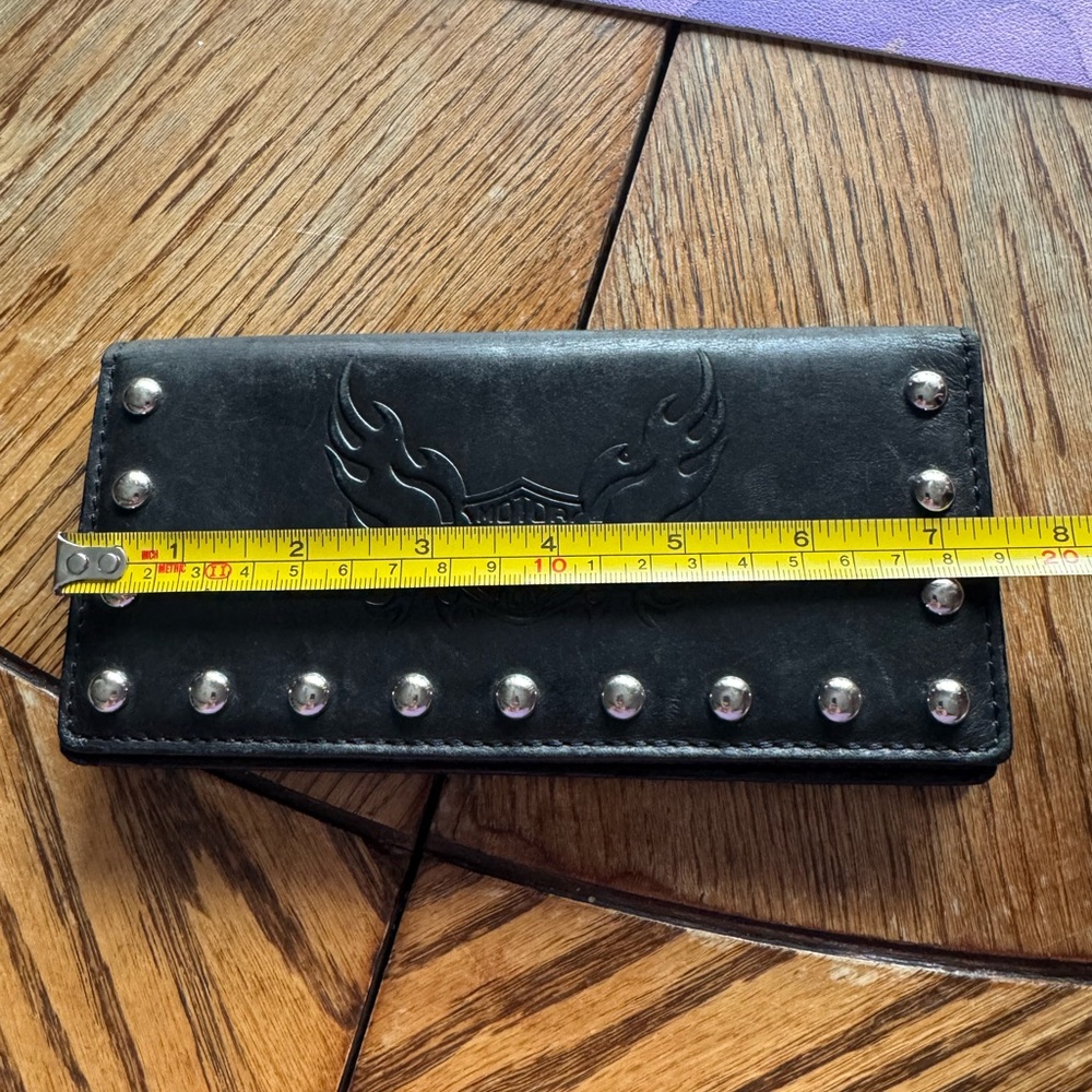 Harley-Davidson Black Studded Wallet - Picture 4 of 6